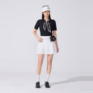 Ankle Frill Ribbon Socks (White)