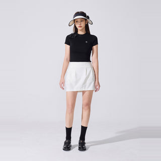 Chiffon Ribbon Cap Sleeve knit (Black)