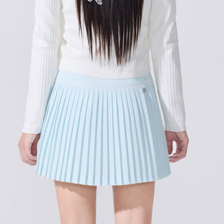 Crochet Flare Pleated Skirt (Mint)
