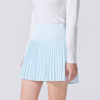 Crochet Flare Pleated Skirt (Mint)
