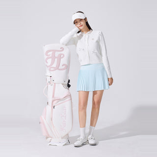 Sheer Shirring High Neck T-Shirt (White)