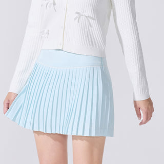 Crochet Flare Pleated Skirt (Mint)