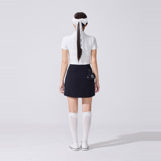 Lace Scarf Visor (White)