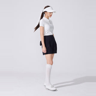 Folded A-line skirt (Black)